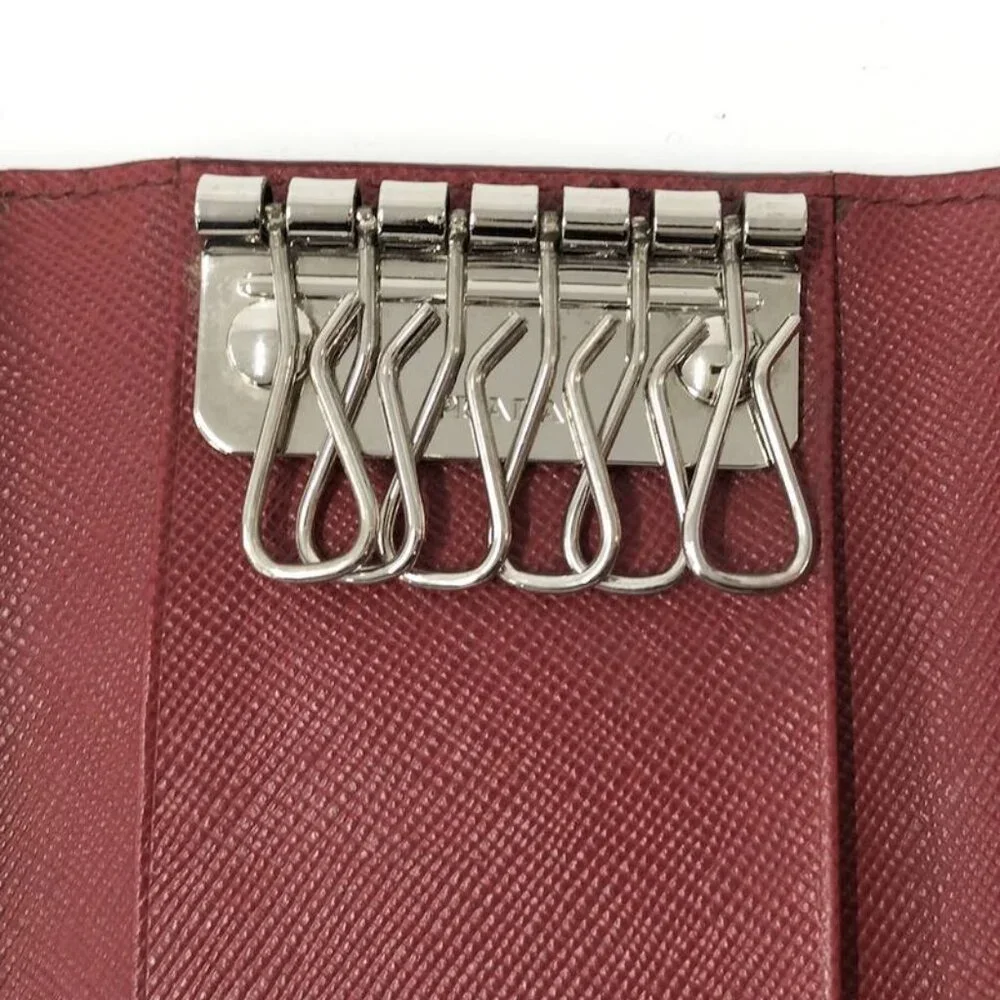 Prada Saffiano 6 Key Case Leather Red_9
